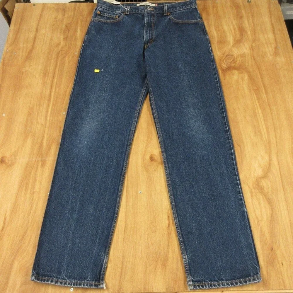 LEVI'S 550 Relaxed Fit VINTAGE Jeans Mens Sz 36x36 Slightly Baggy Y2K Blue Denim